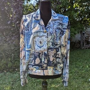 Vintage pattern shirt / light coat